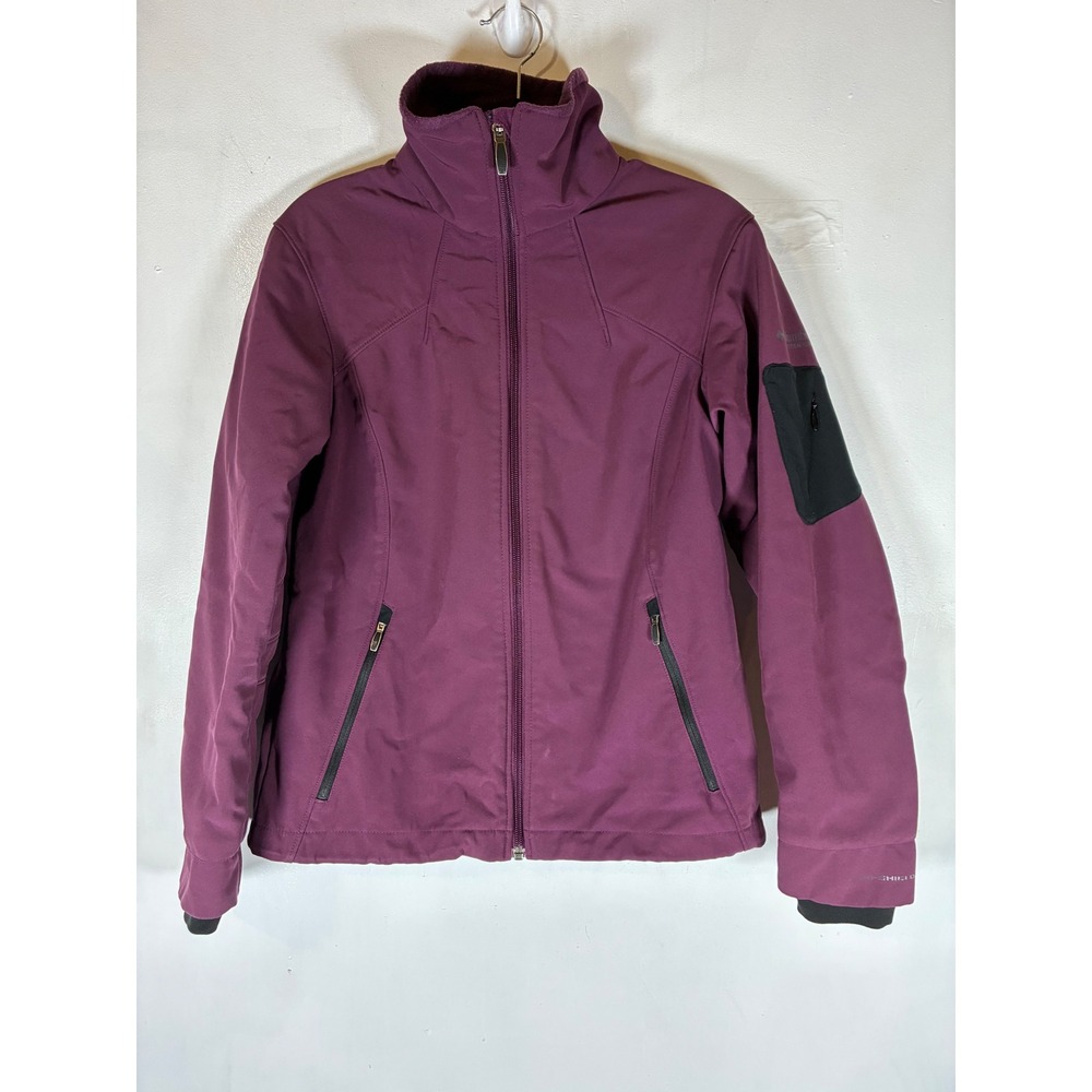 Women's Small Purple Omni-Shield Softshell Fleece Lined Jacket Full Zip Gorpcore
